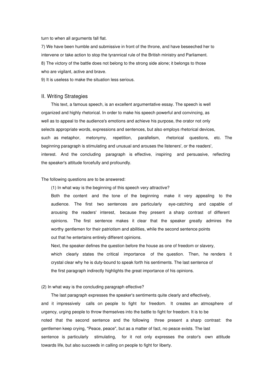 完整版Unit5GiveMeLibertyorGiveMeDeath练习答案_第2页
