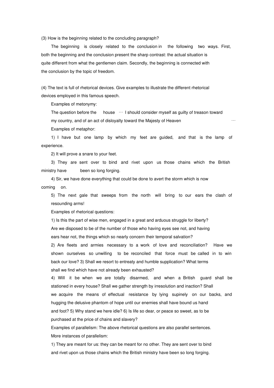 完整版Unit5GiveMeLibertyorGiveMeDeath练习答案_第3页