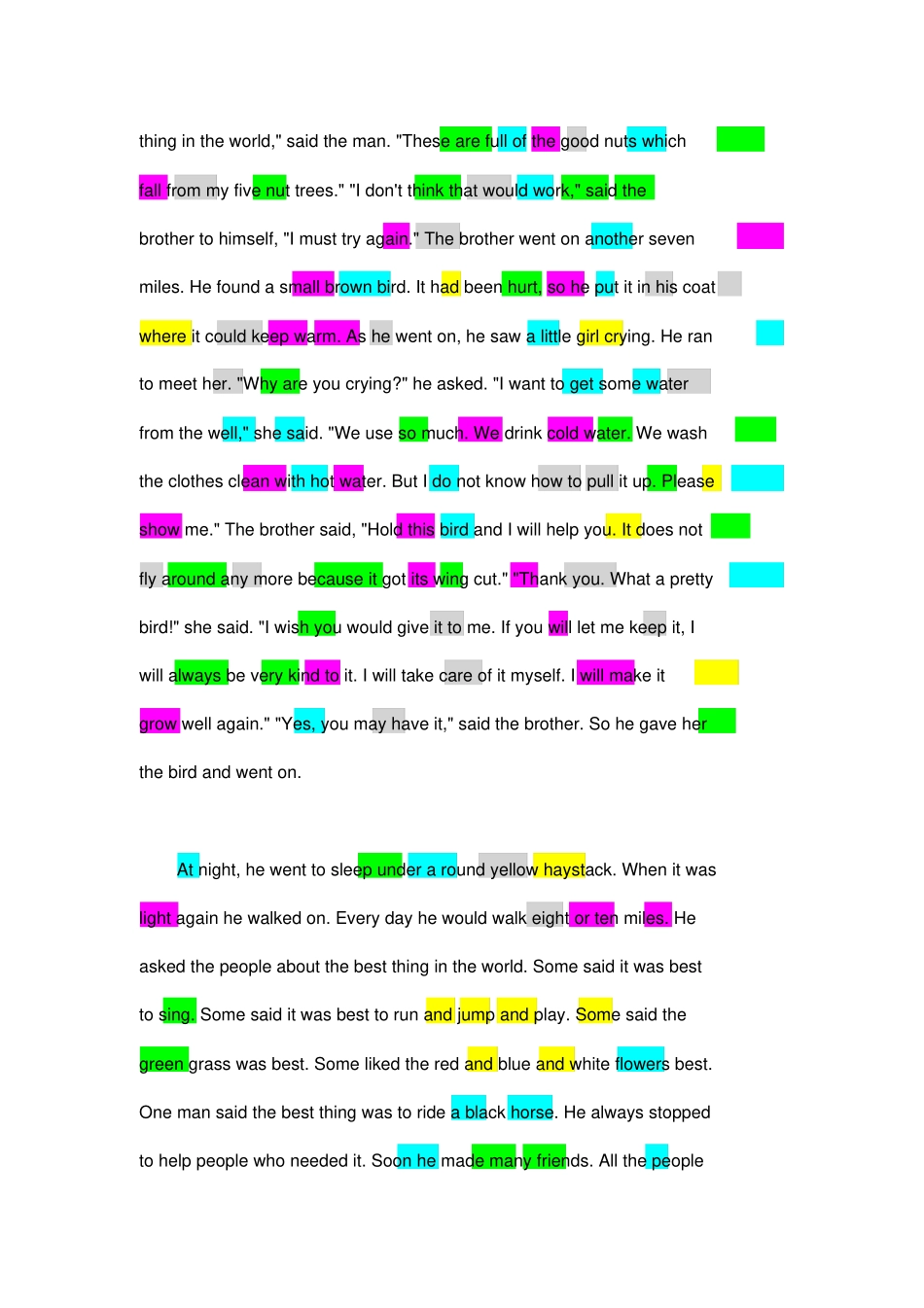 完整版一个包括了220个高频单词的英语故事_第3页