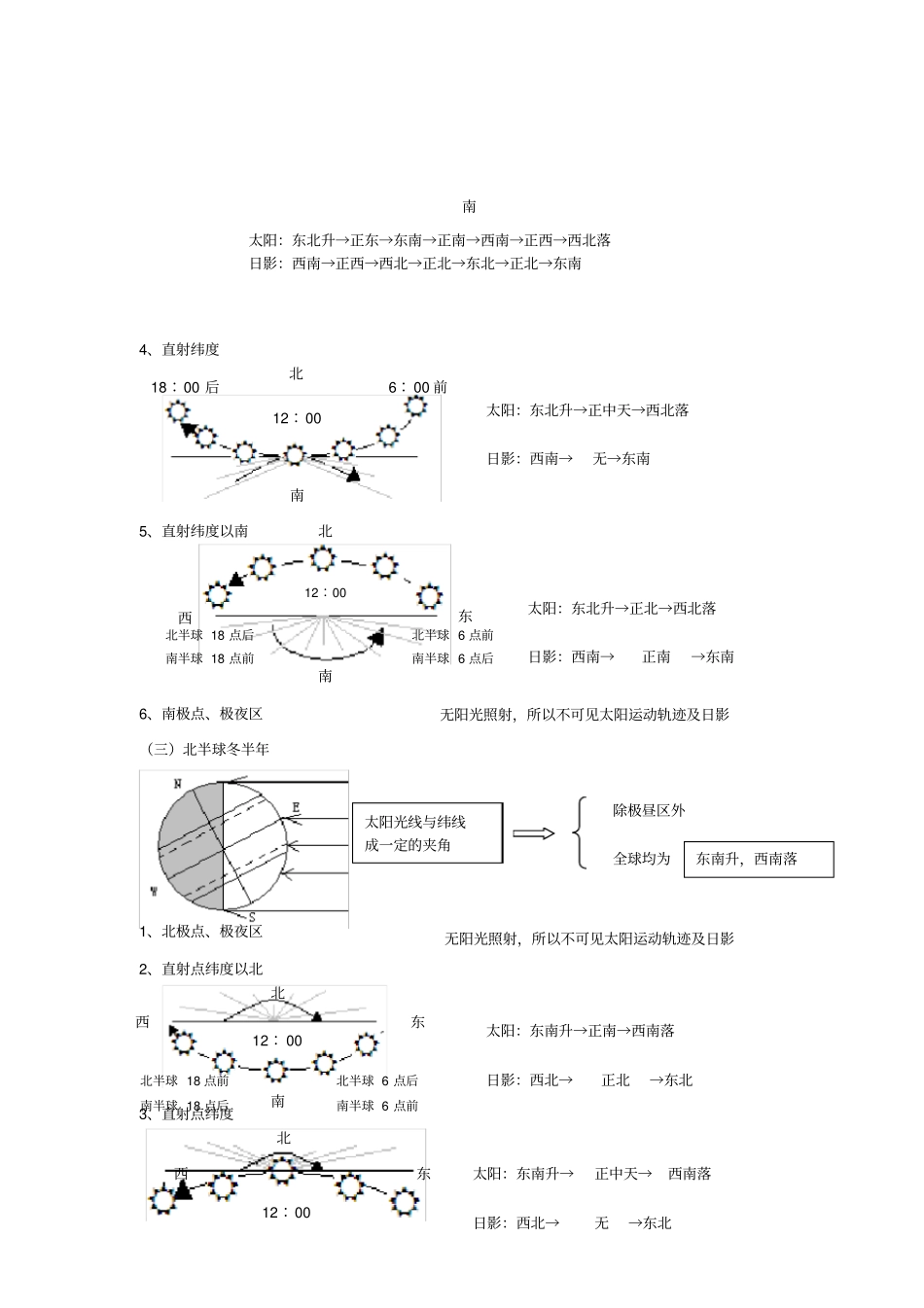 完整版一天中太阳的视运动轨迹和日影运动轨迹_第3页