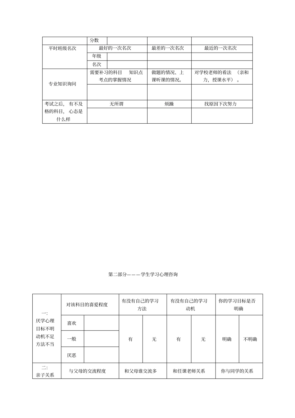 完整版一对一教学辅导免费测评表_第2页