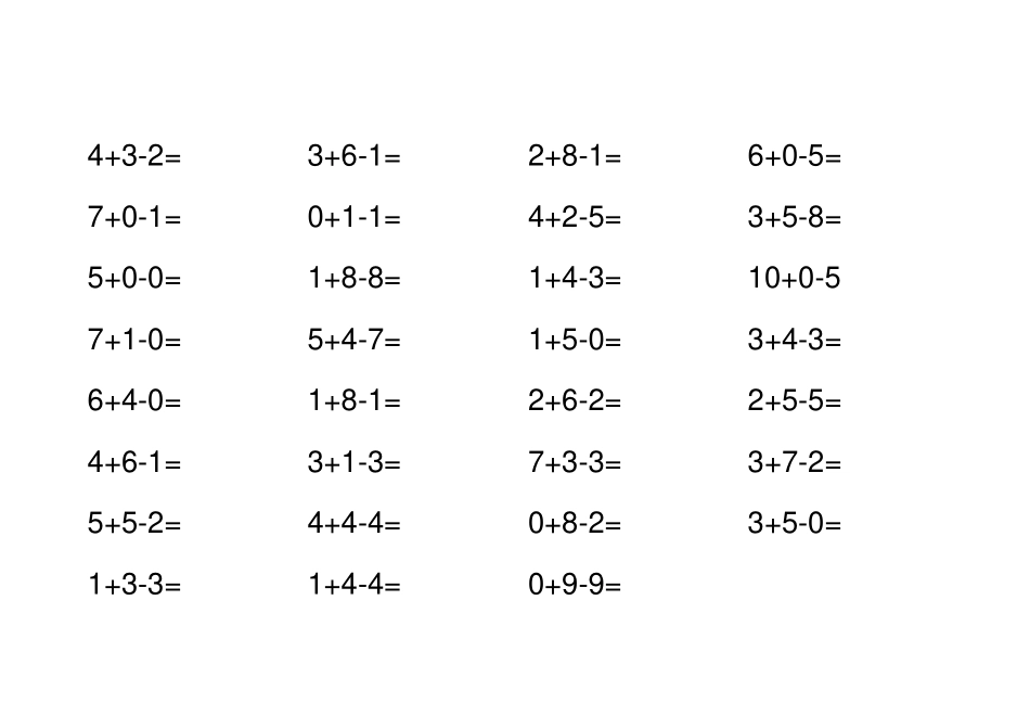 完整版一年级数学题10以内3个数加减法_第2页