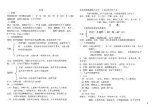 完整版世界区域地理笔记