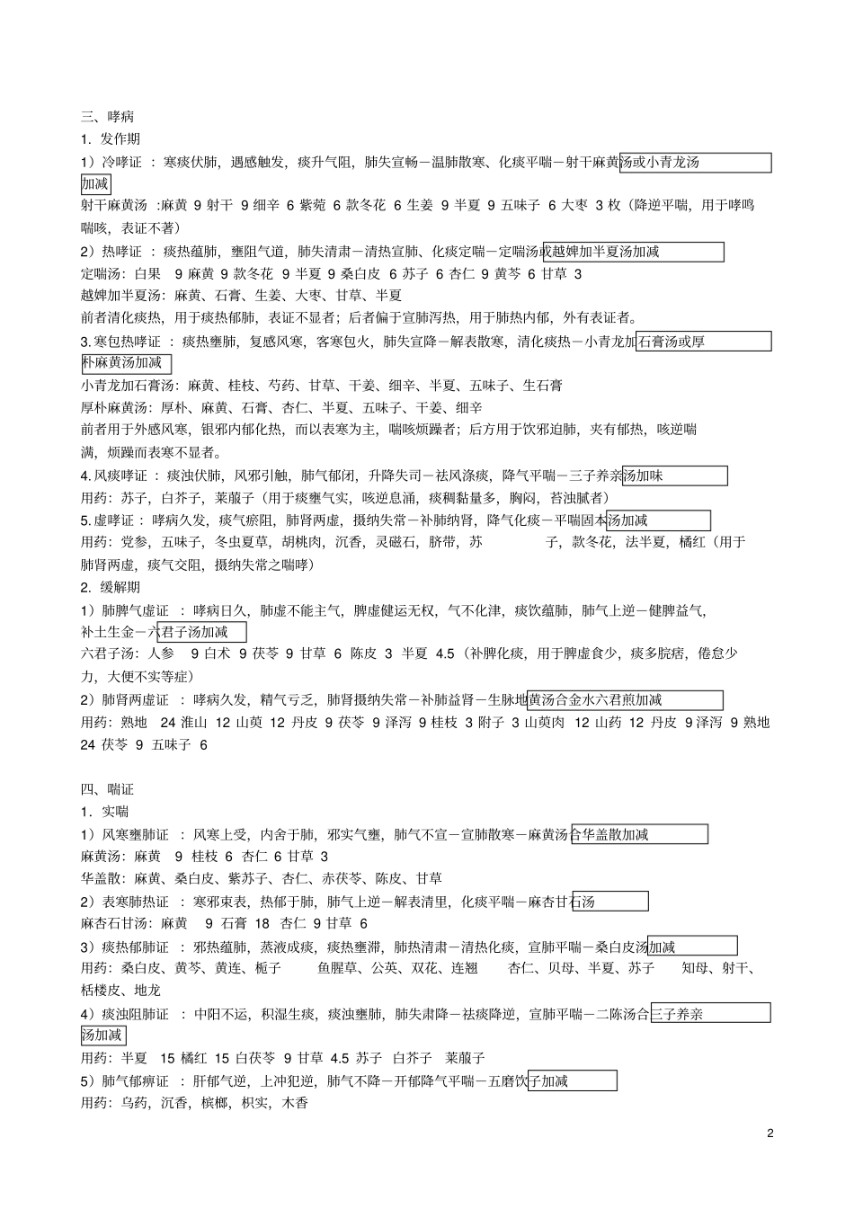 完整版中医内科学考试总结_第2页