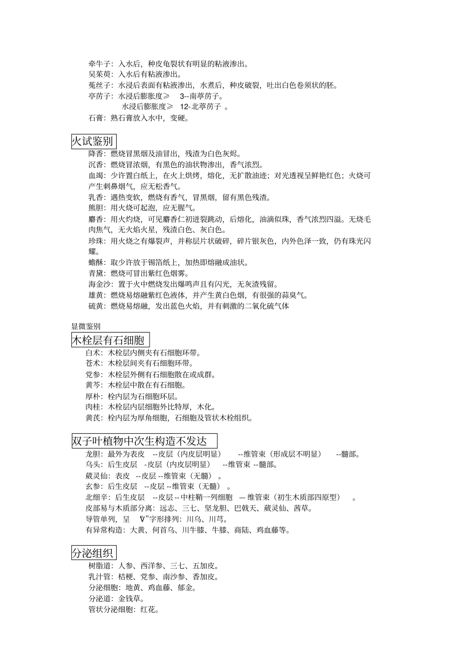 完整版中药鉴定学知识点归纳整理_第3页