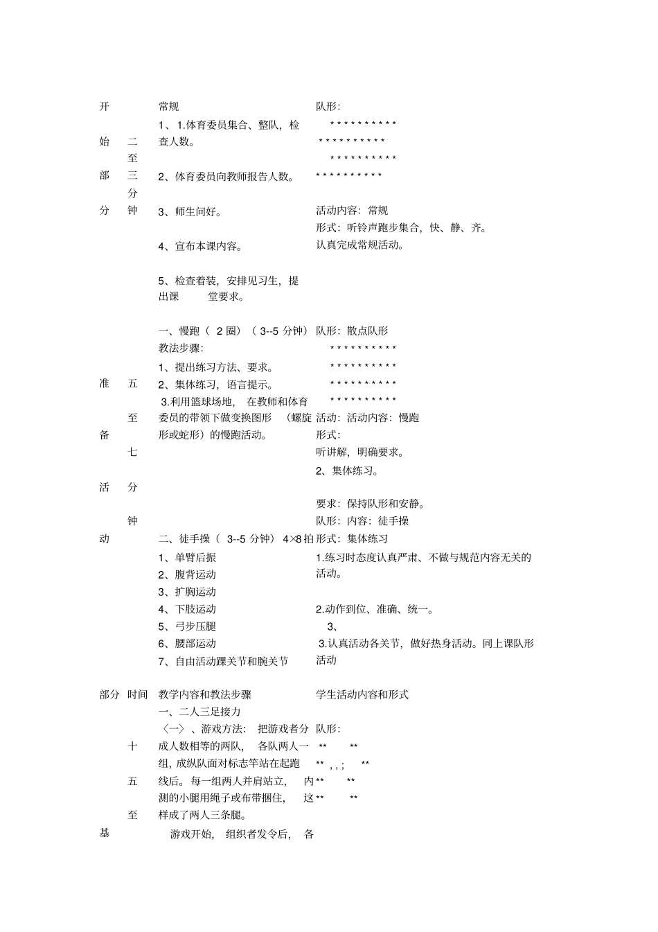 完整版二人三足接力合作跑游戏教学设计_第3页