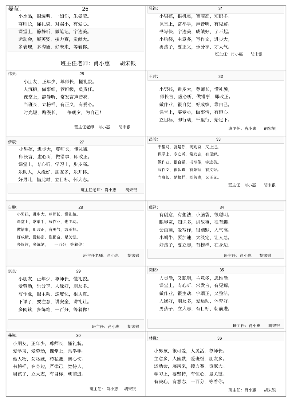 完整版二年级学生个性化评语_第3页