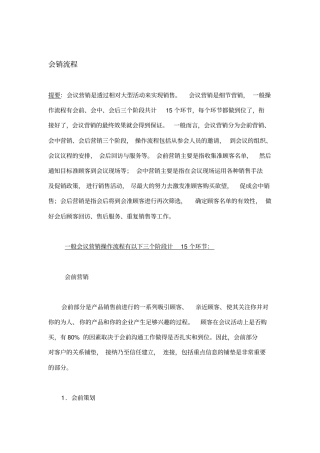 完整版会议营销流程