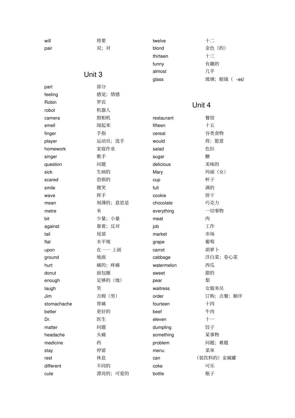 完整版冀教版初中英语单词表7-9_第3页