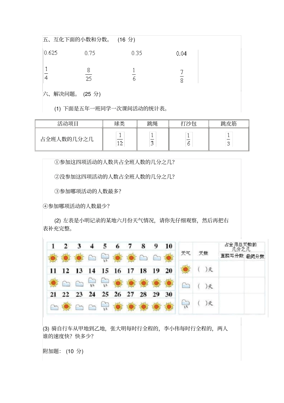 完整版分数加减法测试题及答案,推荐文档_第2页