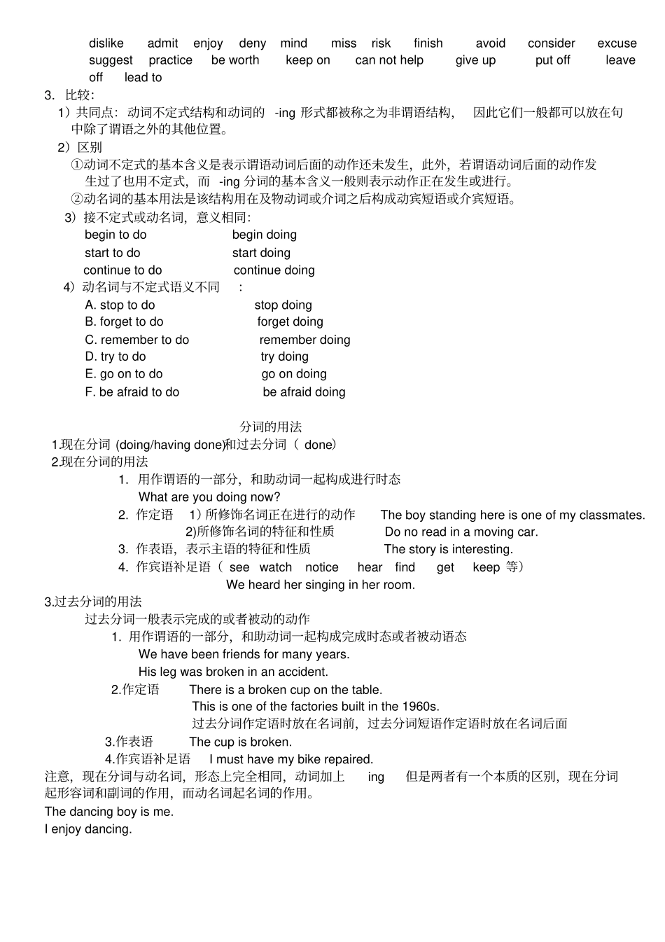 完整版初中英语非谓语动词的用法_第3页