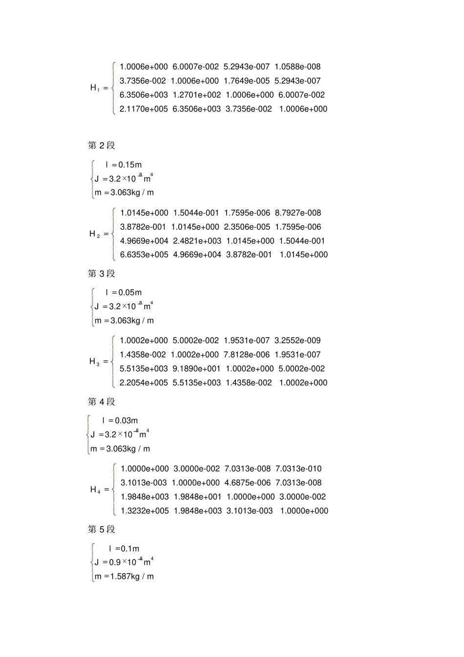 完整版利用传递矩阵法和Riccati传递矩阵法分析转子临界转速_第2页