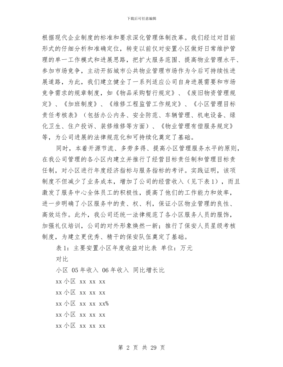 物业公司年终总结报告与物业公司年终总结：物业管理员个人总结汇编_第2页