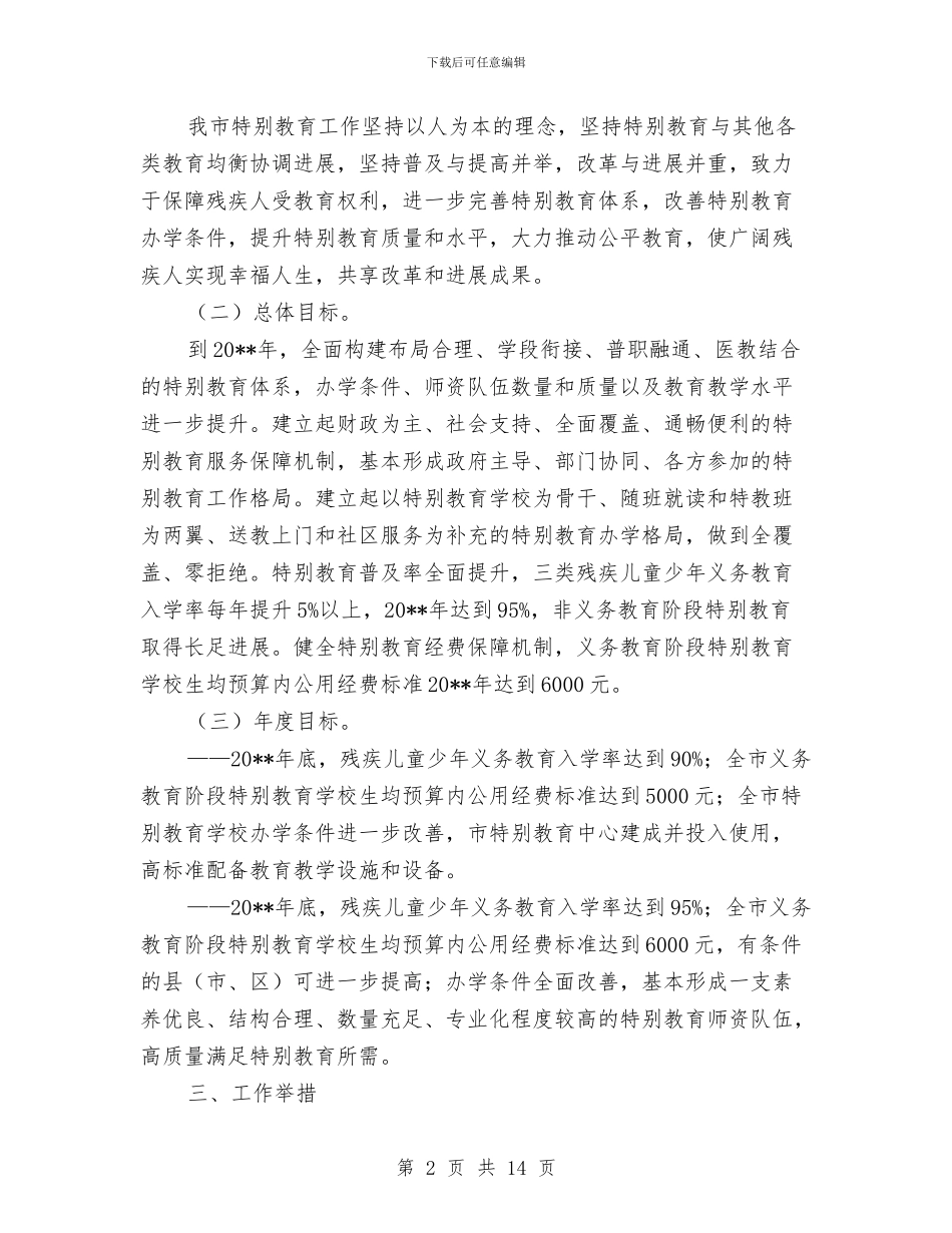 特殊教育提升计划实施方案与特种设备事故应急处理预案汇编_第2页