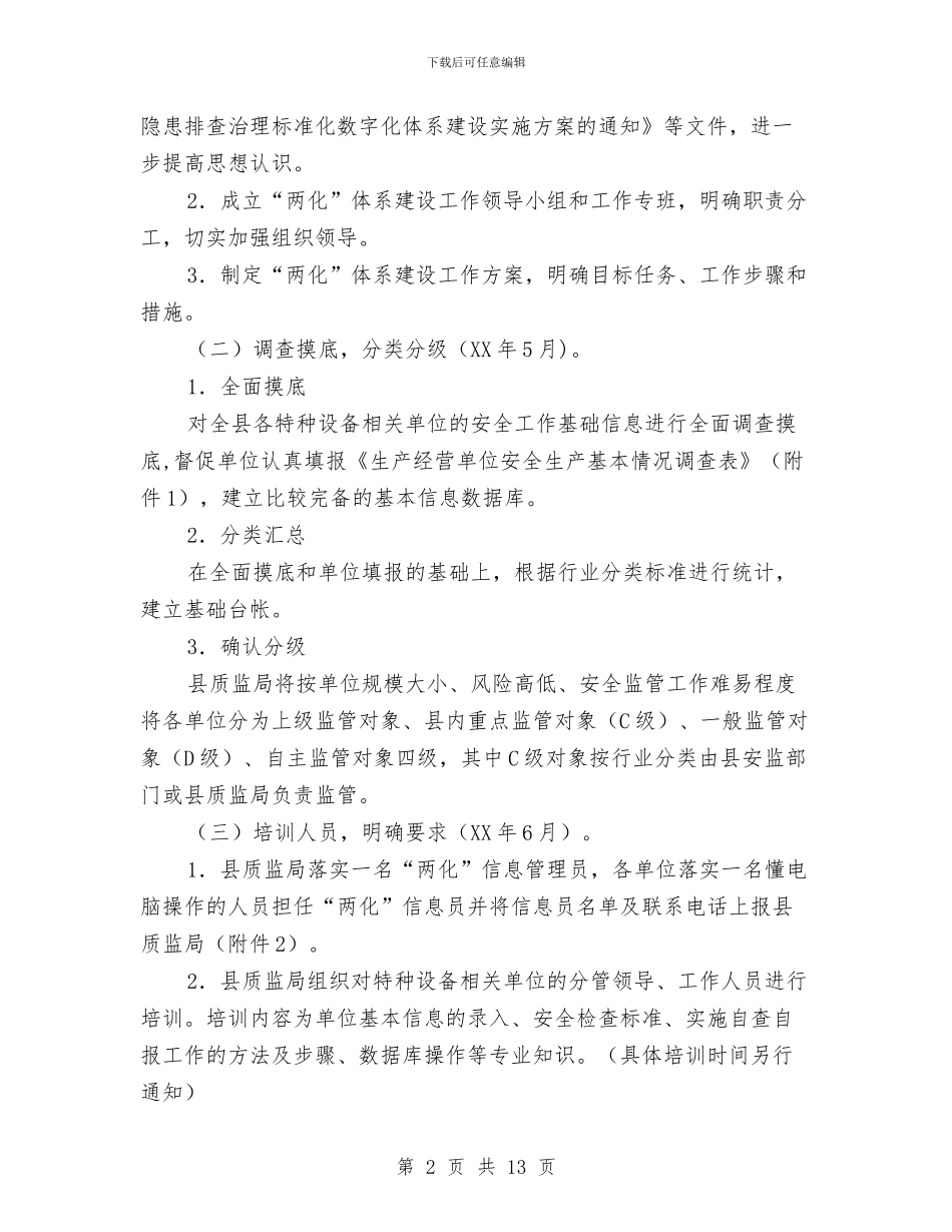 特种设备隐患排查治理方案3篇与特色团支部申报材料2汇编_第2页