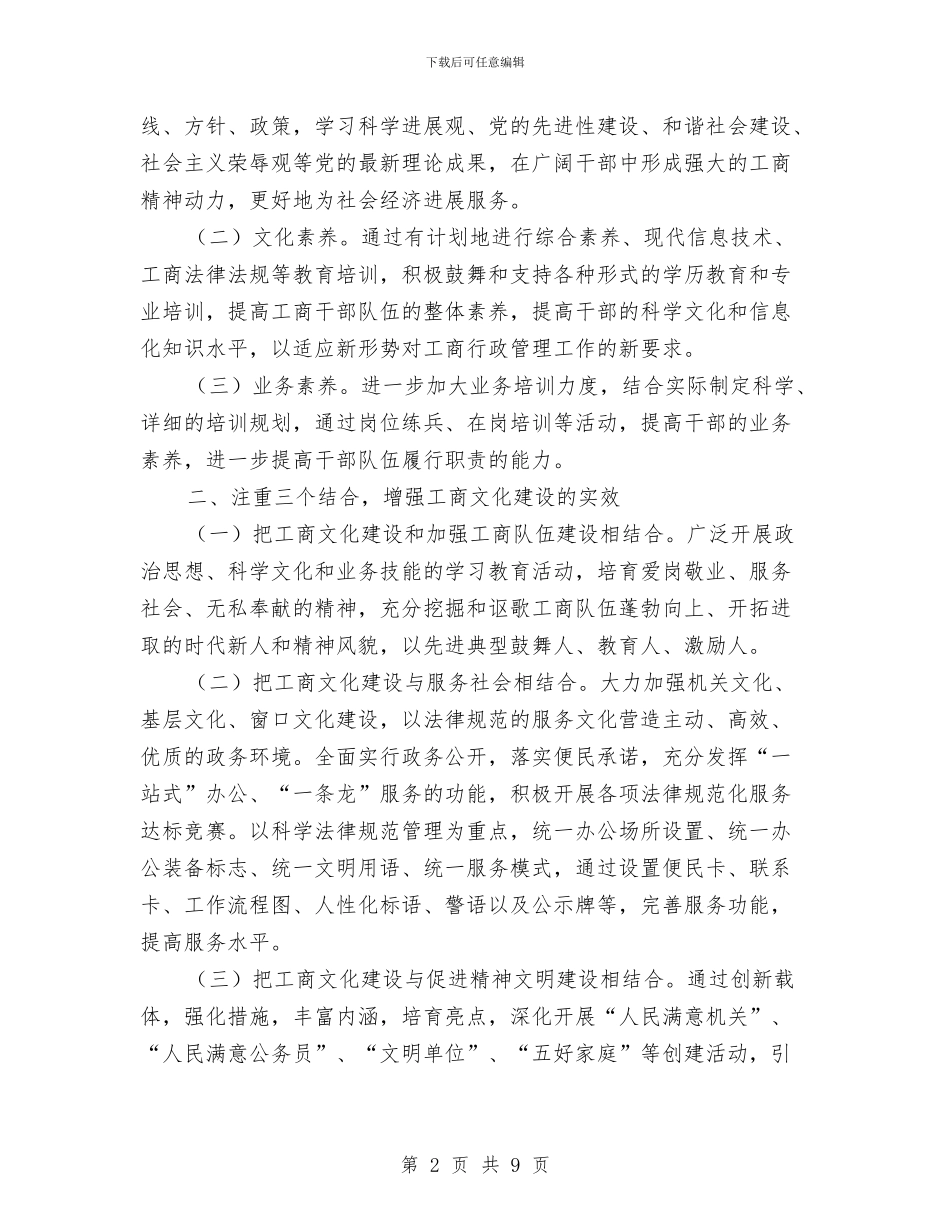 独家原创工商局文化建设发言稿与独家原创市食品药品监督管理局局长会议讲话汇编_第2页