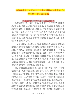 环境保护局“三严三实”自查自纠报告与班主任“三严三实”学习体会汇编
