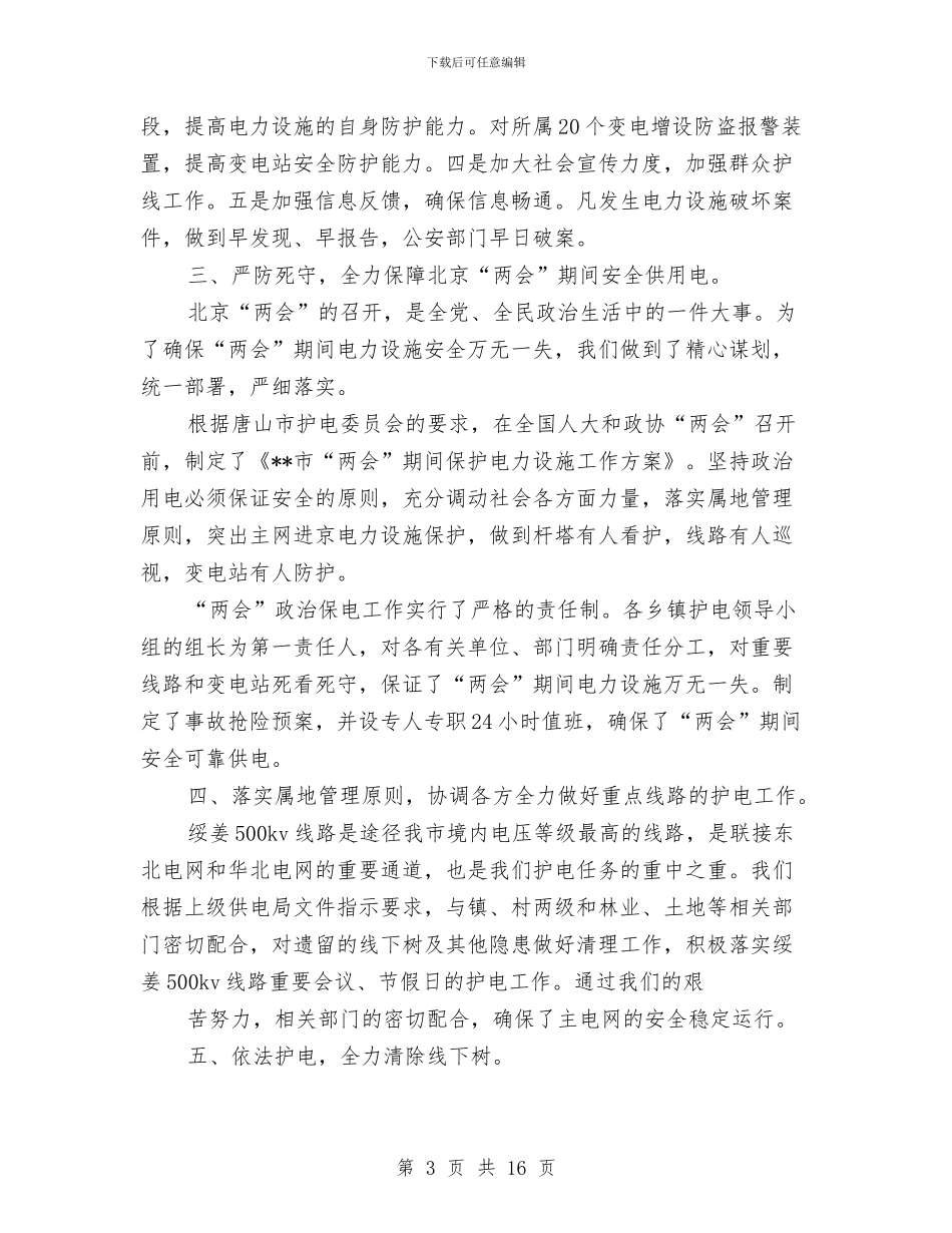 电专业技术工作总结与电业人_第3页