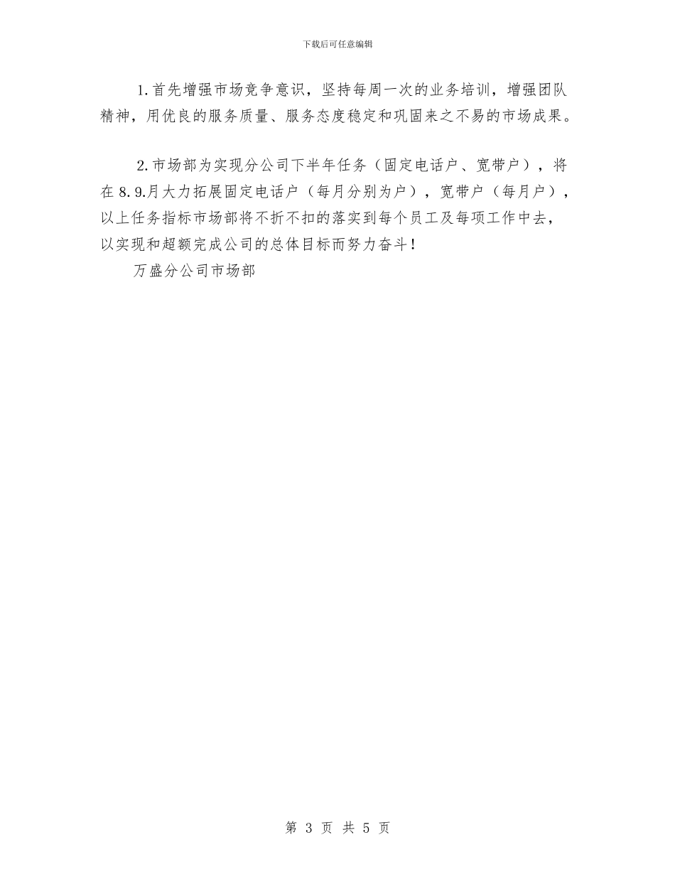电信公司市场部半年工作总结与电信公司监理工作总结范文汇编_第3页