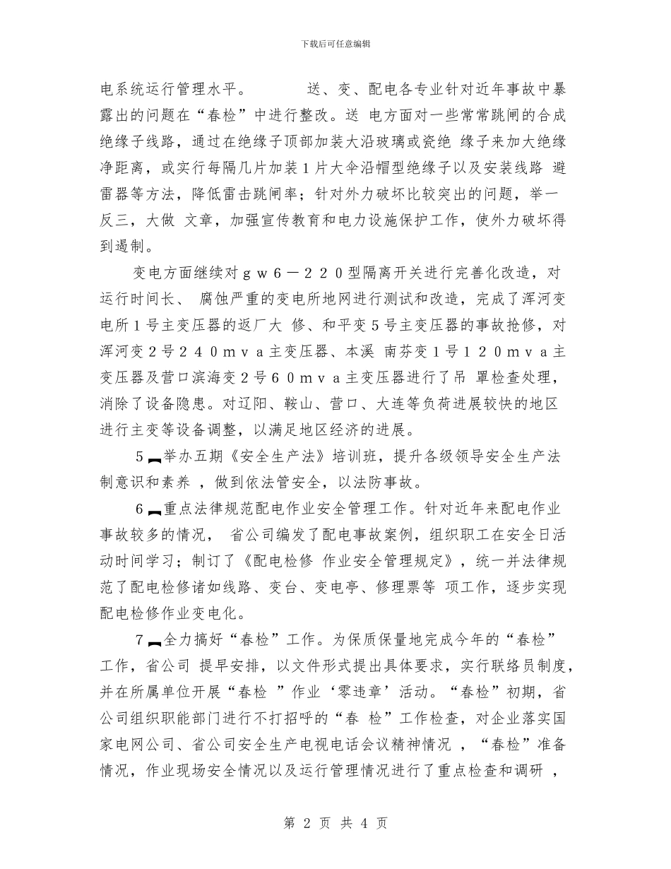 电厂安全生产工作总结报告与电厂工作总结汇编.doc_第2页