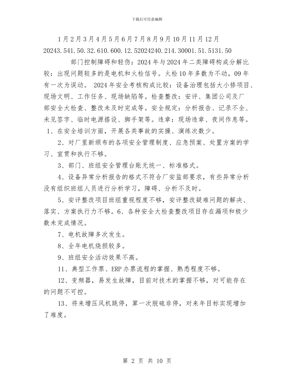 电厂维护部安全总结与电厂财务主管2024年个人工作总结优秀范文汇编_第2页