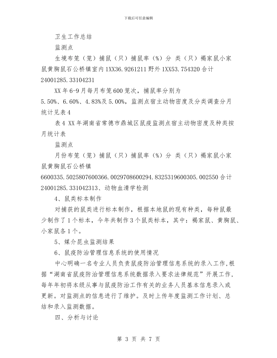 疾控中心鼠疫监测工作总结与疾控居民死因登记报告工作情况总结汇编_第3页