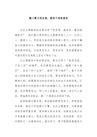 凝心聚力促发展，驰而不息抓落实