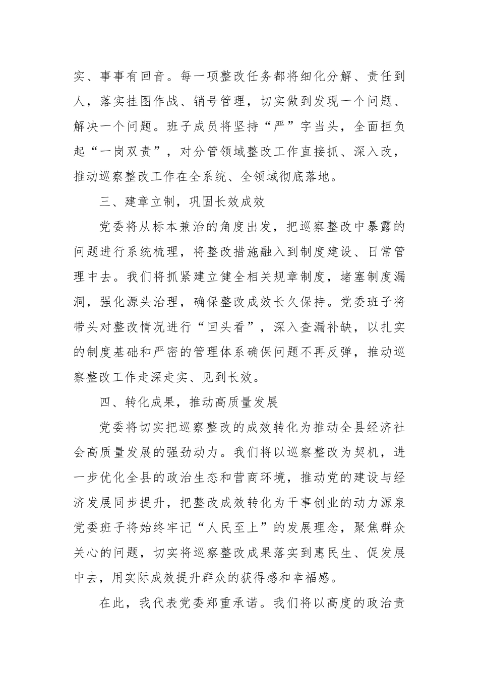 巡察整改表态发言_第2页