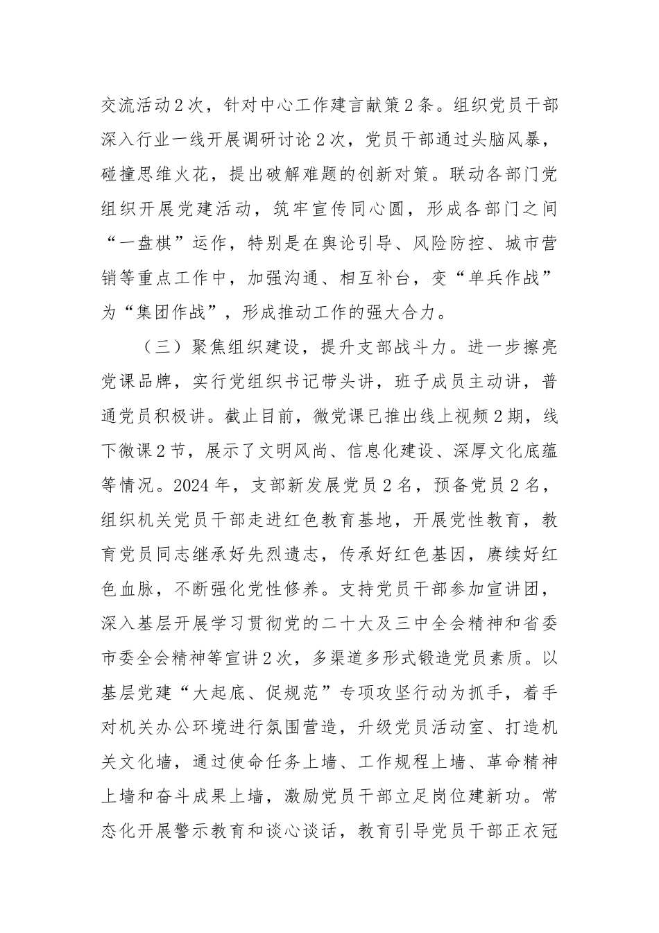 党支部2024年工作总结和2025年工作安排_第2页