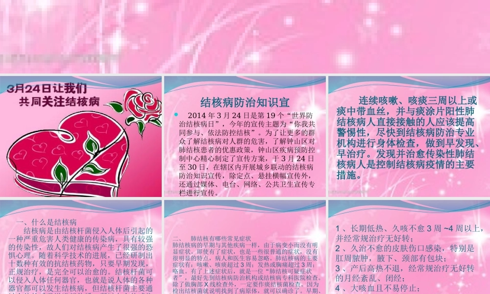 结核病防治主题班会