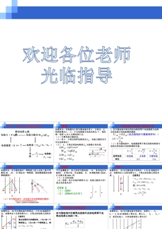 场强与电势差的关系