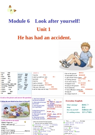 外研版九年级下Unit1_Module6