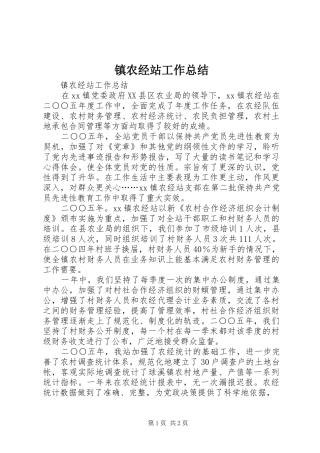 镇农经站工作总结_1