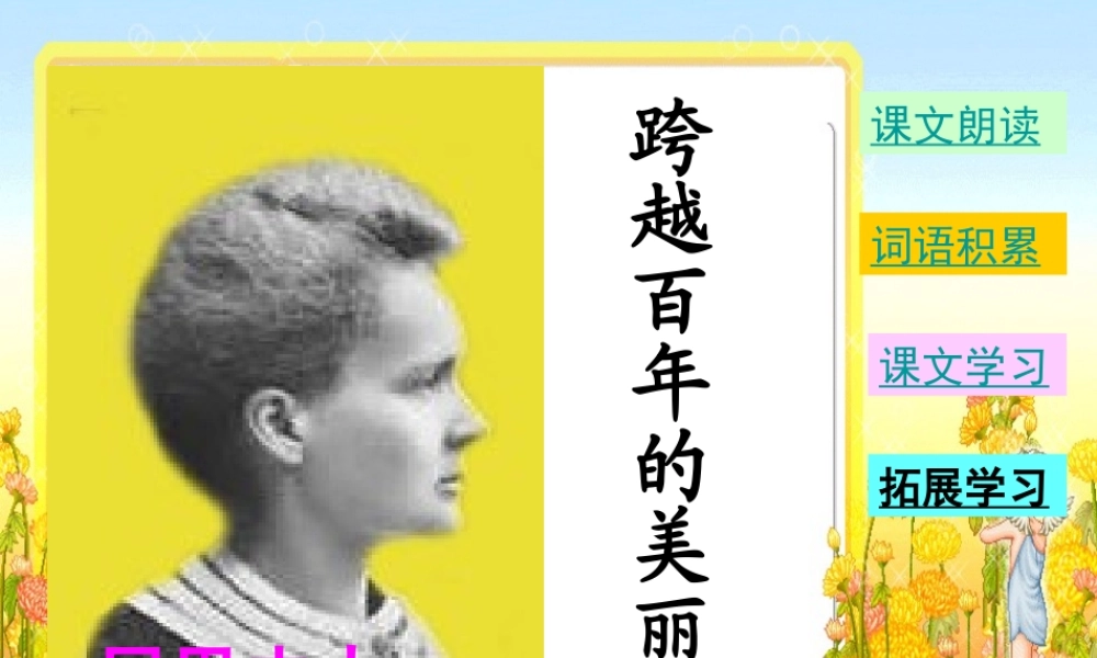 小学六年级语文下课文学习_18、跨越百年的美丽