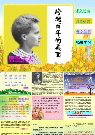 小学六年级语文下课文学习_18、跨越百年的美丽