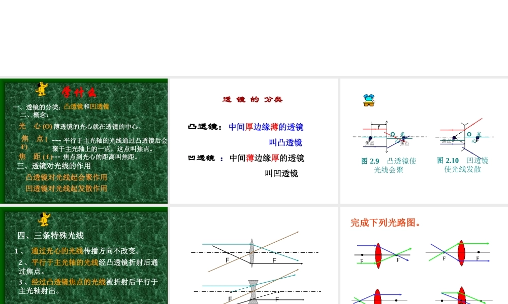 透镜及其应用复习课件