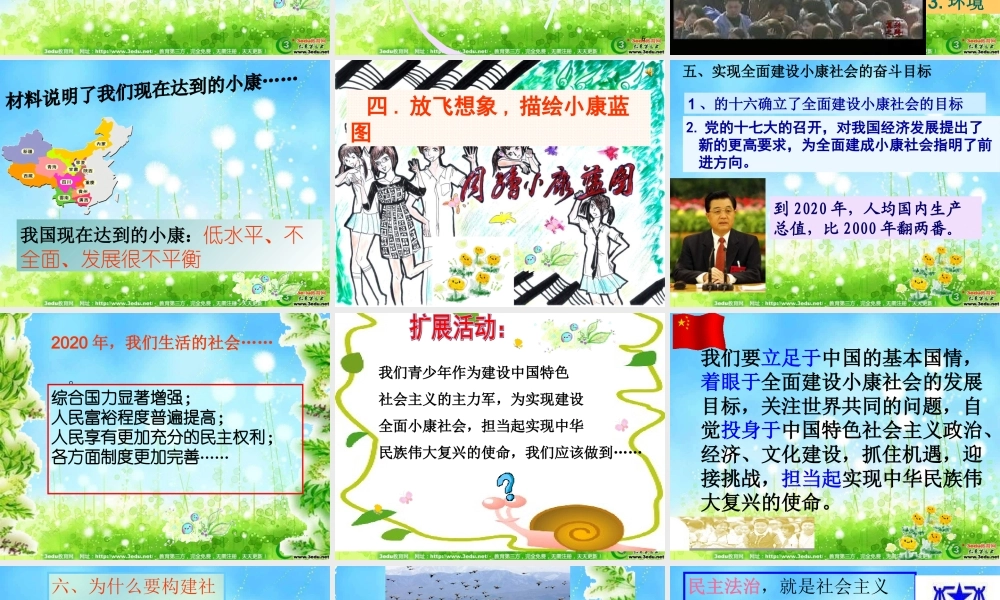 九年级政治我们的共同理想2