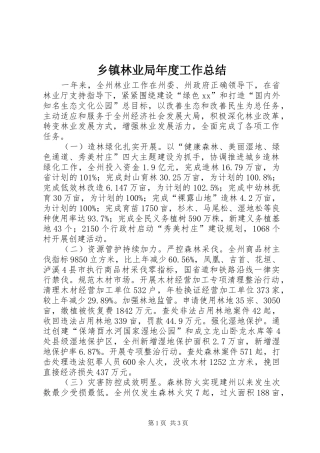 乡镇林业局年度工作总结_1