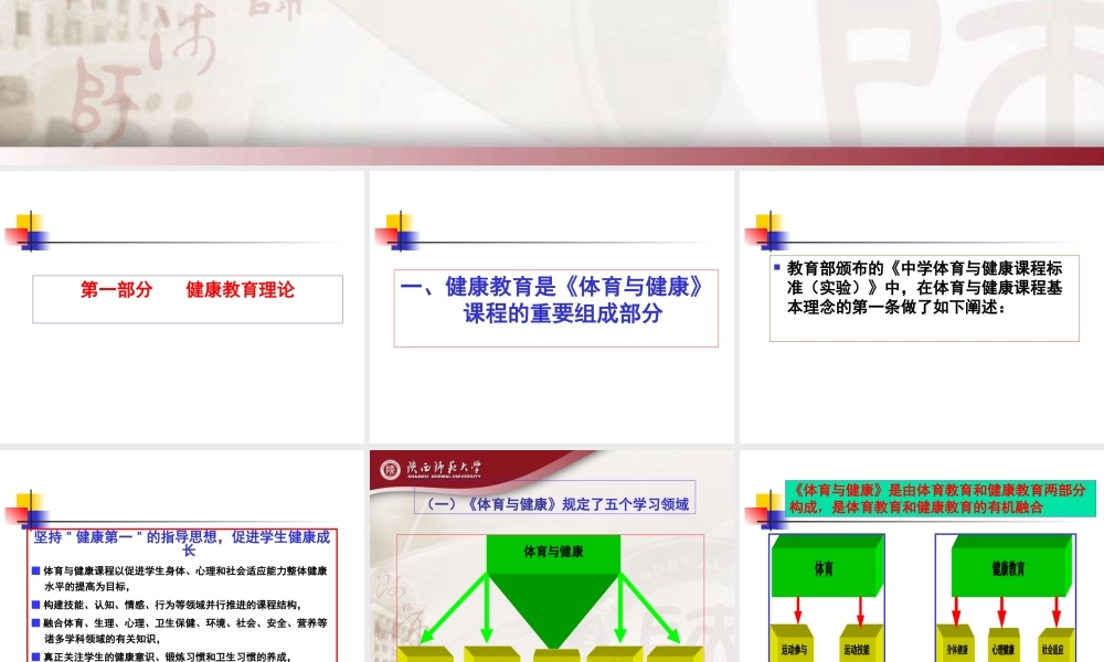 健康教育内容与标准 