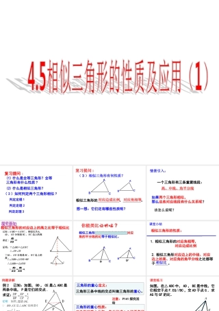 相似三角形的性质及其应用
