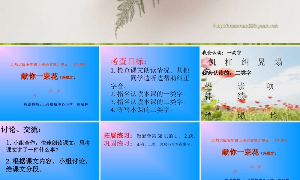 献你一束鲜花