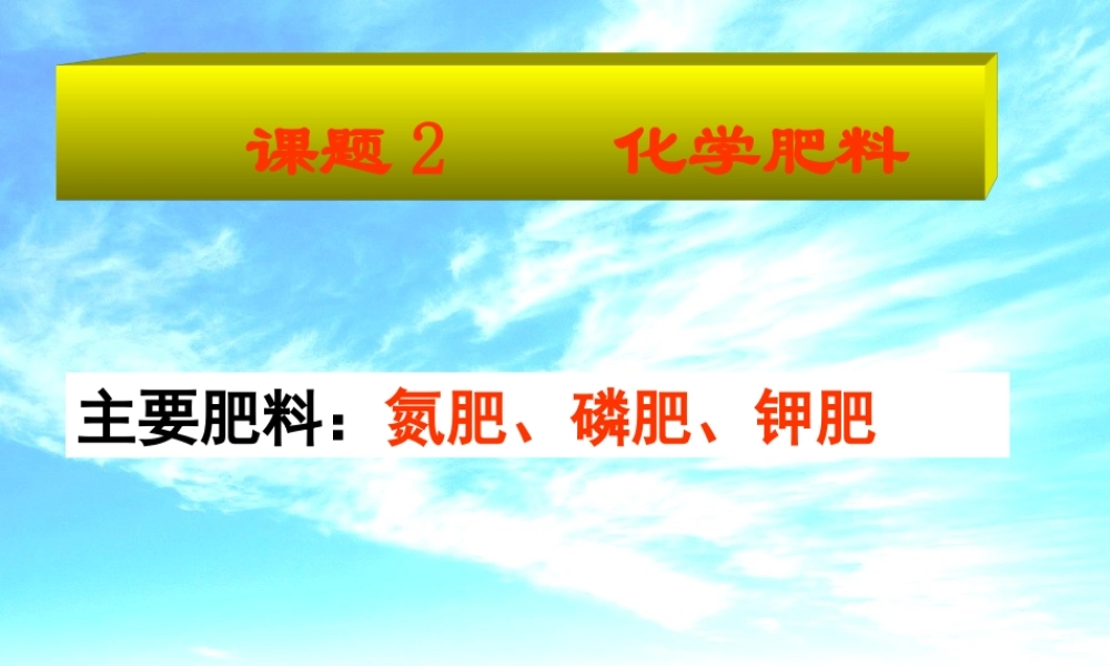 课题2化学肥料 (2)