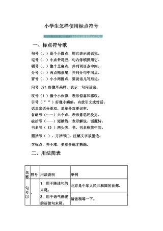 小学生怎样使用标点符号