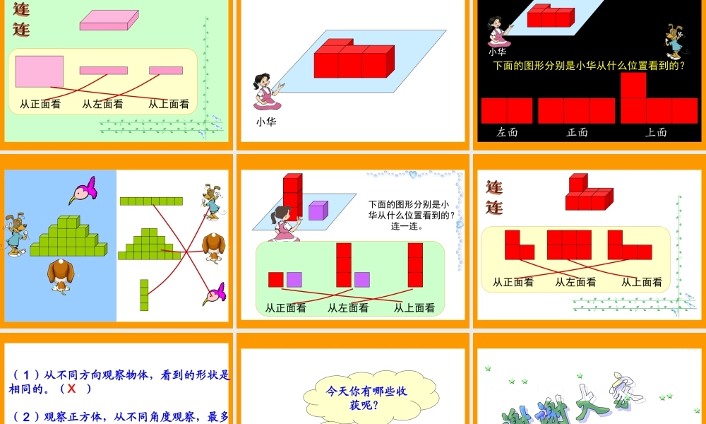 新人教版五年级数学上册：观察物体课件