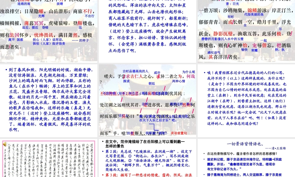 岳阳楼记课件 