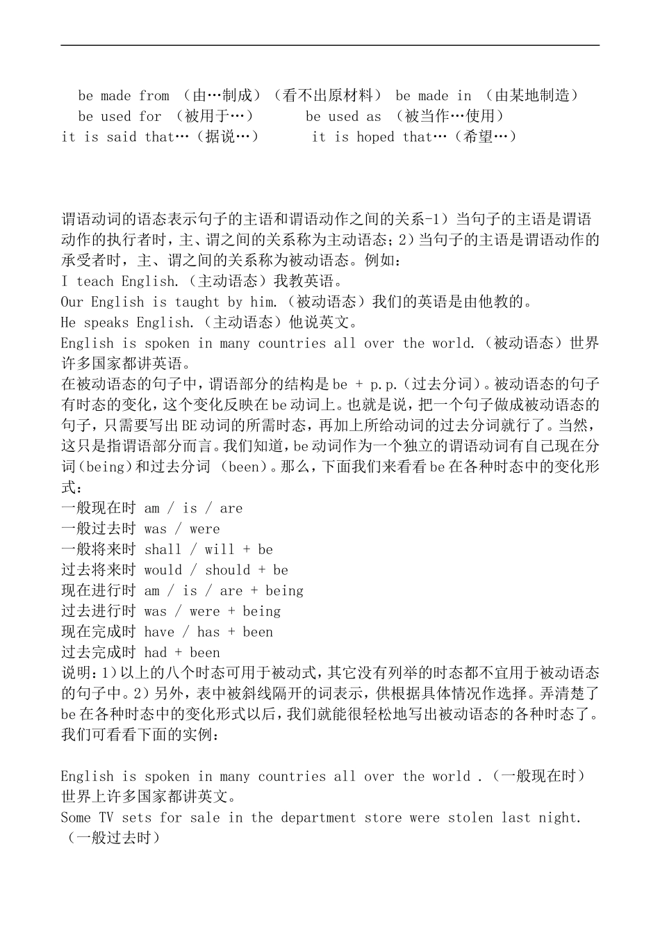 中考英语语法复习被动语态_第2页