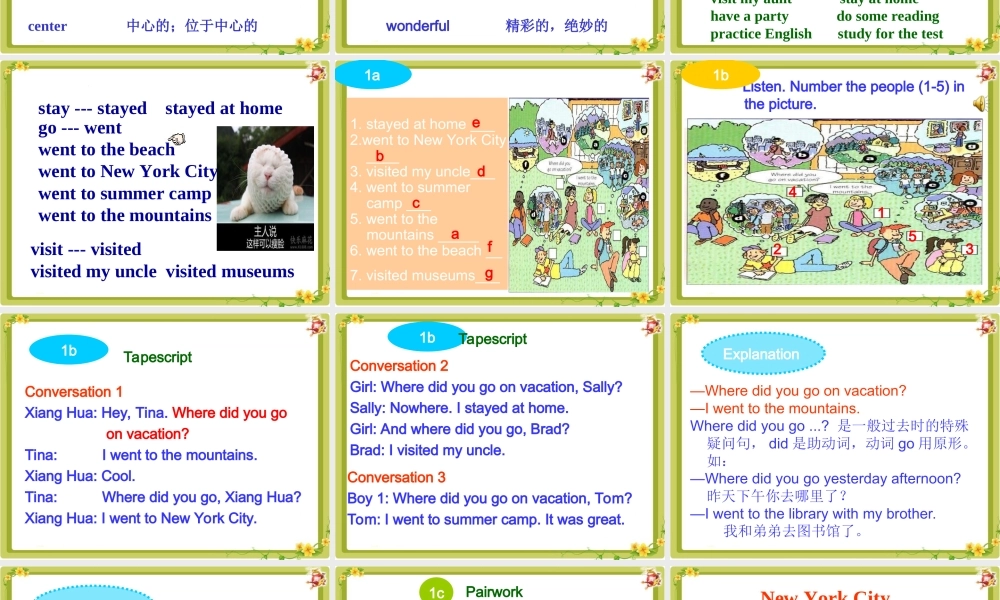 2013新人教版八年级上册英语第一单元全课件