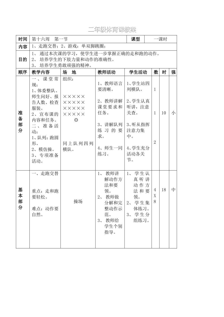二年级体育课教案17_第1页
