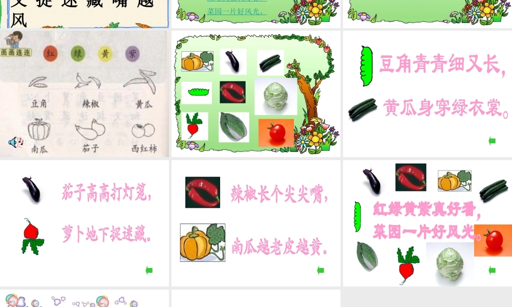 《识字二·菜园里》