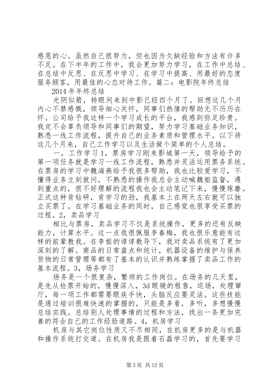 影城的工作总结_第3页